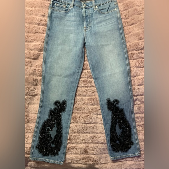 7FAM Edie Embellished Straight Leg Jeans - Picture 4 of 16